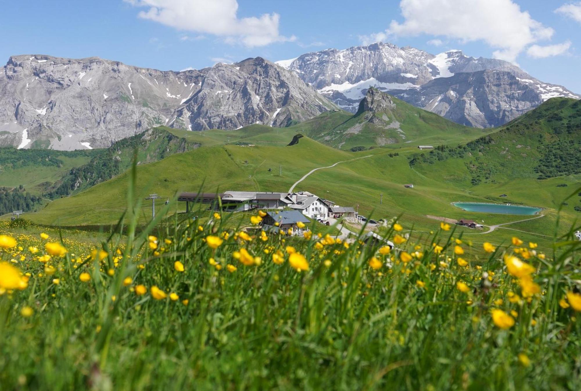 Berghotel Hahnenmoos Adelboden Exteriör bild